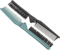 Thumbnail for 2Pcs Small Double Folding Hair Brush： Hair Styling Salon Brush Comb Folding Comb Double Use Comb for Curly And Straight Hair