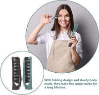 Thumbnail for 2Pcs Small Double Folding Hair Brush： Hair Styling Salon Brush Comb Folding Comb Double Use Comb for Curly And Straight Hair