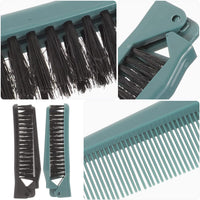 Thumbnail for 2Pcs Small Double Folding Hair Brush： Hair Styling Salon Brush Comb Folding Comb Double Use Comb for Curly And Straight Hair