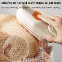 Thumbnail for Puffease Spritz Defur Comb for Cats Dogs, Steam Pet Brush with Spray Function, Spray Defur Comb for Pet Bathing, Shedding & Grooming (Purple)