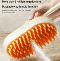 Thumbnail for Puffease Spritz Defur Comb for Cats Dogs, Steam Pet Brush with Spray Function, Spray Defur Comb for Pet Bathing, Shedding & Grooming (Purple)