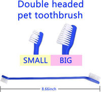 Thumbnail for Dog Toothbrush Set of 8 - Dual Headed, Dental Hygiene Convenient Soft Toothbrush to Clean pet Teeth, Dog Tooth Brushes for Small to Large Dogs, Cats, and Most Pets, Teeth Brush in Bulk