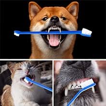 Dog Toothbrush Set of 8 - Dual Headed, Dental Hygiene Convenient Soft Toothbrush to Clean pet Teeth, Dog Tooth Brushes for Small to Large Dogs, Cats, and Most Pets, Teeth Brush in Bulk