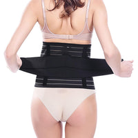 Thumbnail for Elastic Postpartum Belly Wrap, Breathable Abdominal Binder, Skin Friendly Post Partum Belly Band, Body Slimming C Section Postpartum Belly Wrap (Black, XX-Large)