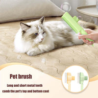 Thumbnail for Avatore Zenbrush - Removes Fur & Relieves Pain, Zen Brush for Cats, Zenbrush Cat Comb, Self-Cleaning Cat Brush with Release Button, Cat Grooming Flea Brush for Short & Long Cat (orange,2pcs)