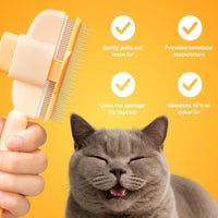 Thumbnail for Zen Brush for Cats, New Avatar Zenbrush Cat Comb, Upgrade Self-Cleaning Pet Flea Comb Grooming Brush, Short&long Cat Dogs Multi-function Grooming Brushs for Massaging and Removes Fur (Mix)