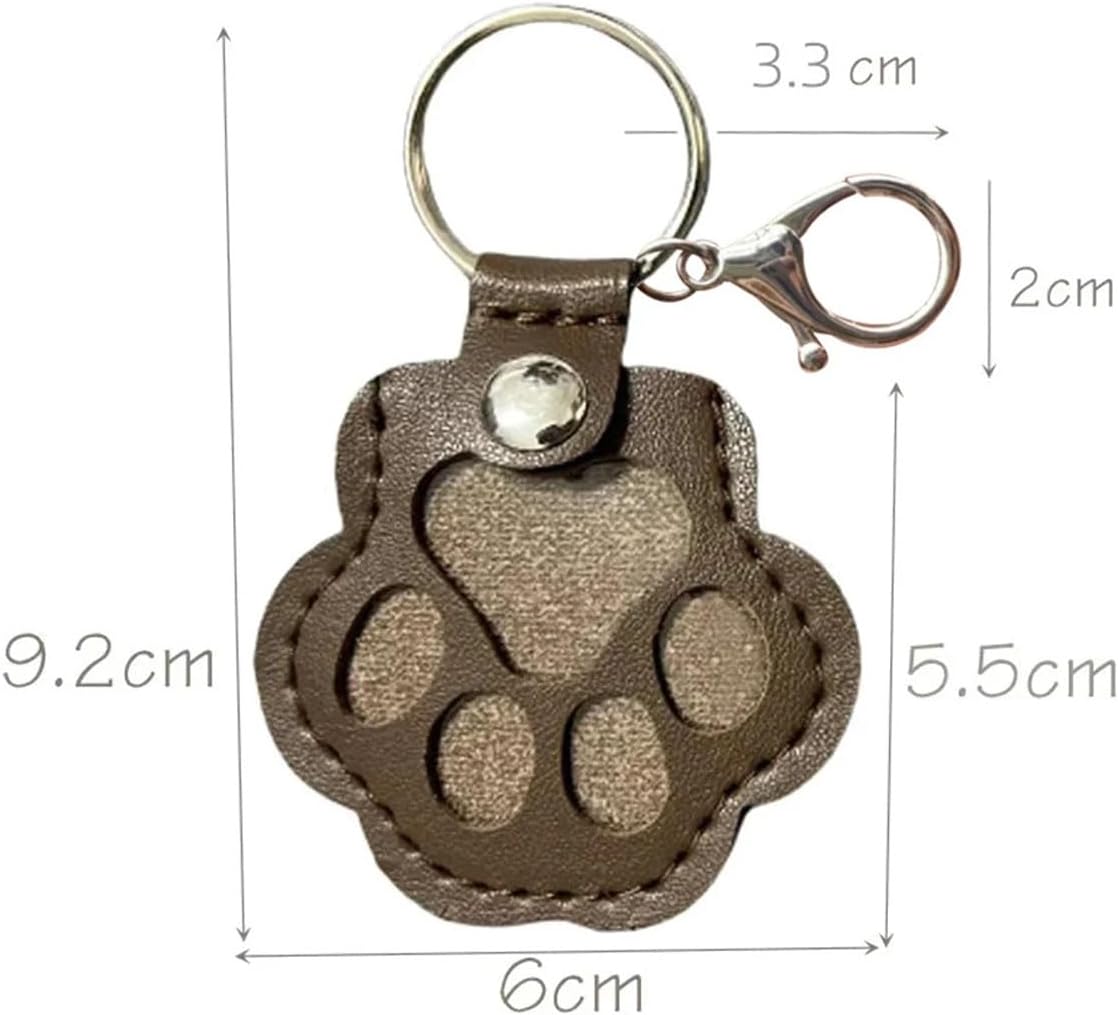 3pcs Leather Pet Memorial Keychain,Dog Hair Collector Keychain,Cat Paw Shaped Pet Memorial Gifts for Pet Parent (3PCS)