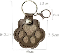 Thumbnail for 3pcs Leather Pet Memorial Keychain,Dog Hair Collector Keychain,Cat Paw Shaped Pet Memorial Gifts for Pet Parent (3PCS)