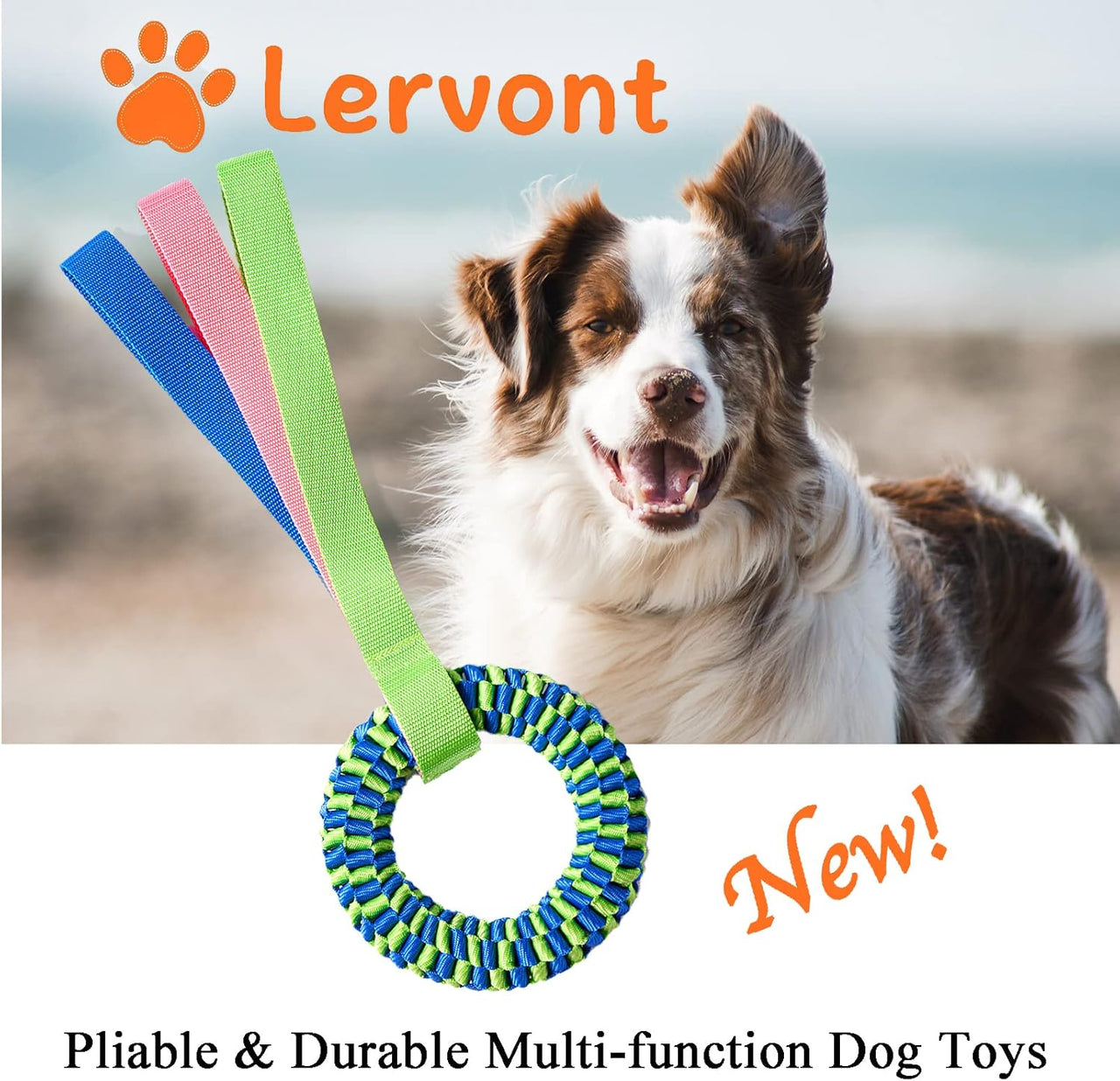 Bullymake Dog Toys for Aggressive Chewers - Tug of War & Teeth Cleaning - Medium & Large Dogs