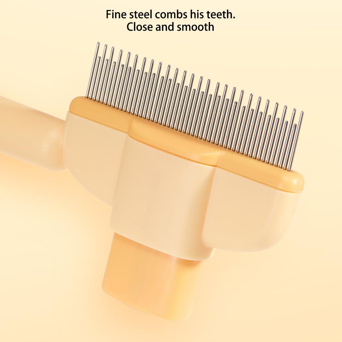 Pet Products Self Cleaning Cat Comb Floating Hair Artifact Knot Removes Pet Hair Comb Long Hair Cat Dog Row Comb Pet Hair Removal Comb Flea Comb, Cat Grooming Brush (B)