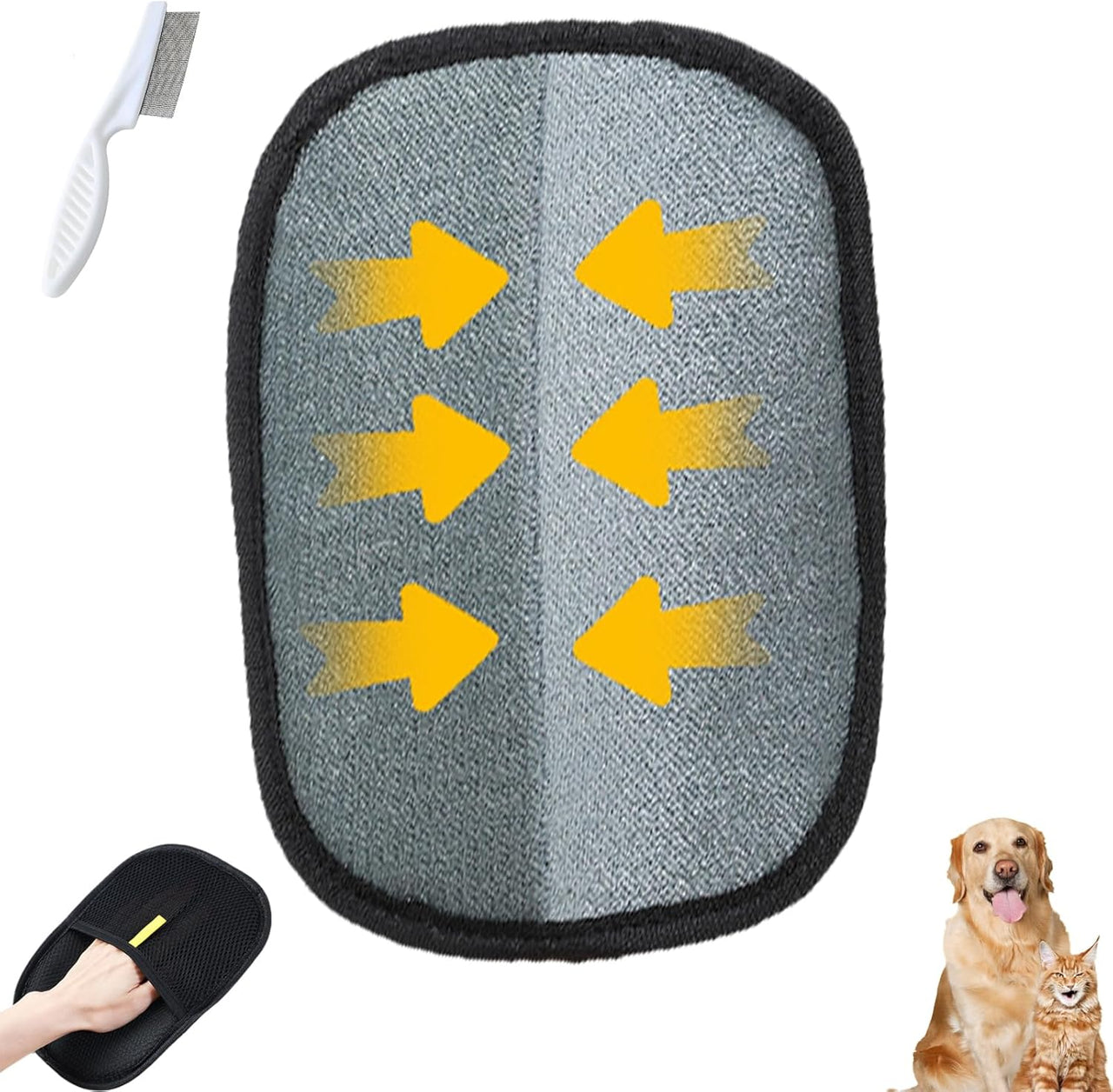 Yomi Pet Hair Remover Glove, Reusable Electrostatic Pet Hair Removal Gloves, For Couch, Furniture, Carpet, Car Seat, Upgraded Animal Fur Removal Tool (1PC)