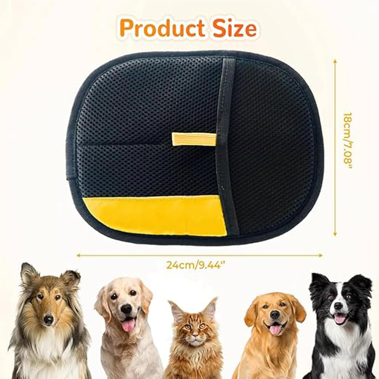 Yomi Pet Hair Remover Glove, Reusable Electrostatic Pet Hair Removal Gloves, For Couch, Furniture, Carpet, Car Seat, Upgraded Animal Fur Removal Tool (1PC)