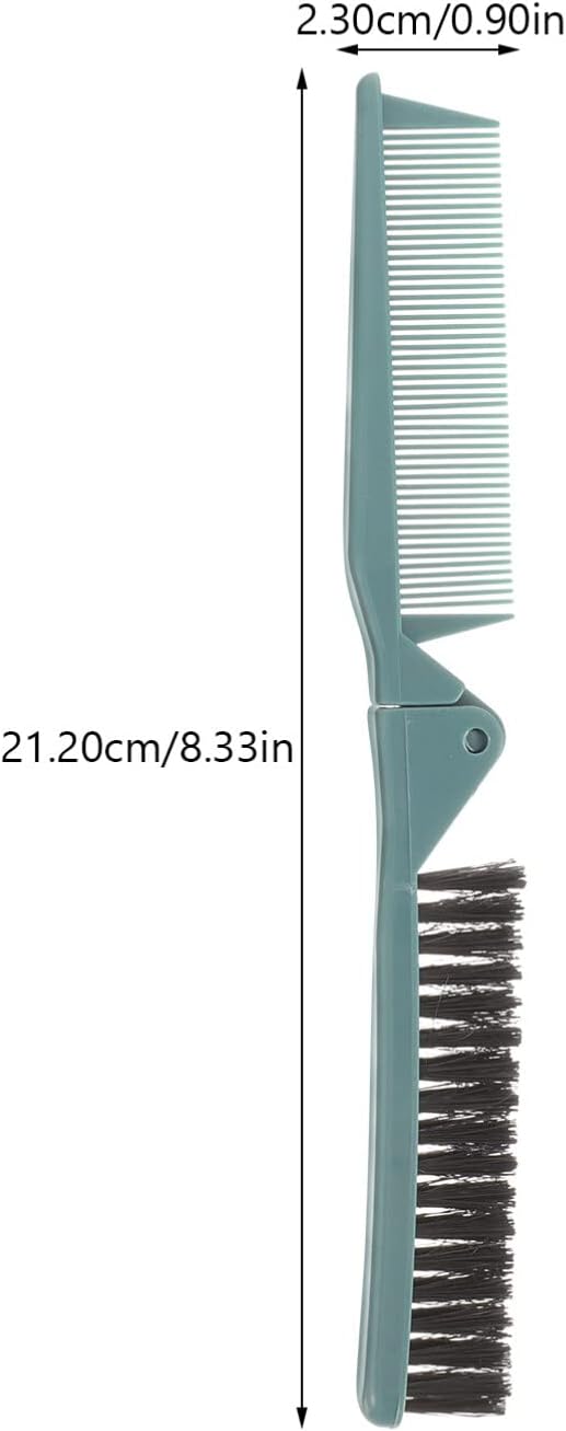 2Pcs Small Double Folding Hair Brush： Hair Styling Salon Brush Comb Folding Comb Double Use Comb for Curly And Straight Hair