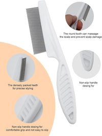 Thumbnail for 2 PCS flea Comb for Dogs and Cats - Promotes Hair Growth and Removes Loose Hair, Knots