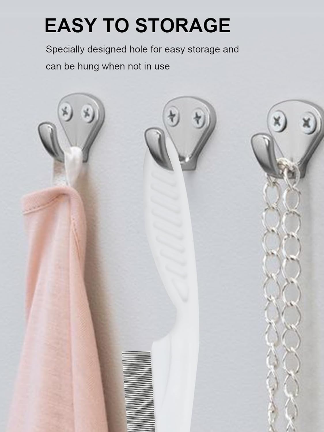 2 PCS flea Comb for Dogs and Cats - Promotes Hair Growth and Removes Loose Hair, Knots