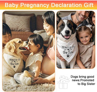 Thumbnail for Promoted to Be Big Sister Dog Bandana Baby Announcement Pet Bandanas for Dogs Scarf for Small Medium Large Dogs Baby Gender Reveal Photo Prop Pet Scarf
