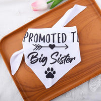Thumbnail for Promoted to Be Big Sister Dog Bandana Baby Announcement Pet Bandanas for Dogs Scarf for Small Medium Large Dogs Baby Gender Reveal Photo Prop Pet Scarf