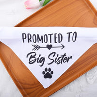 Thumbnail for Promoted to Be Big Sister Dog Bandana Baby Announcement Pet Bandanas for Dogs Scarf for Small Medium Large Dogs Baby Gender Reveal Photo Prop Pet Scarf