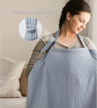 Thumbnail for Nursing Cover for Breastfeeding, 100% Cotton Baby Car Seat Canopy & Stroller Cover with Adjustable Hoop, Lightweight & Breathable for Moms