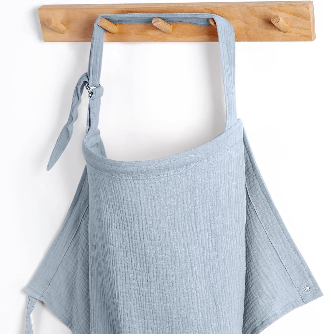 Nursing Cover for Breastfeeding, 100% Cotton Baby Car Seat Canopy & Stroller Cover with Adjustable Hoop, Lightweight & Breathable for Moms