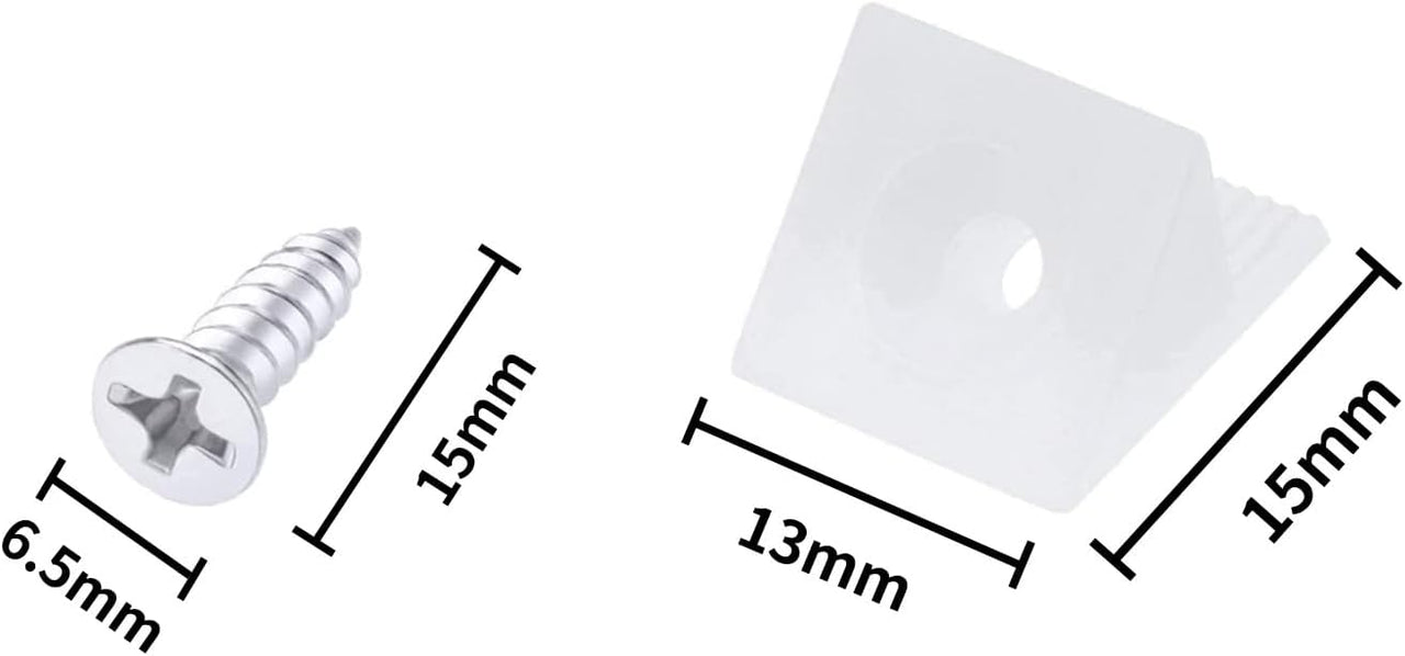 30-piece drawer repair kit - drawer repair set with screws - drawer support - drawer base repair brackets - plastic corner brackets - corner bracket fixings with screws for furniture