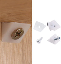 Thumbnail for 30-piece drawer repair kit - drawer repair set with screws - drawer support - drawer base repair brackets - plastic corner brackets - corner bracket fixings with screws for furniture