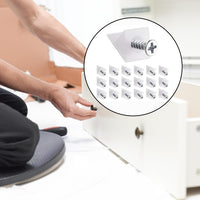 Thumbnail for 30-piece drawer repair kit - drawer repair set with screws - drawer support - drawer base repair brackets - plastic corner brackets - corner bracket fixings with screws for furniture