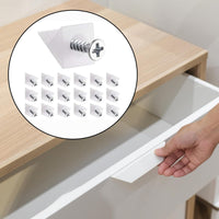 Thumbnail for 30-piece drawer repair kit - drawer repair set with screws - drawer support - drawer base repair brackets - plastic corner brackets - corner bracket fixings with screws for furniture