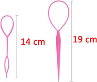 Thumbnail for Hair braiding tool - horse tail holder - hair braiding tool - 8-piece hair braiding tool Topsy Tail Loop French braid loop tool set - 4 colours