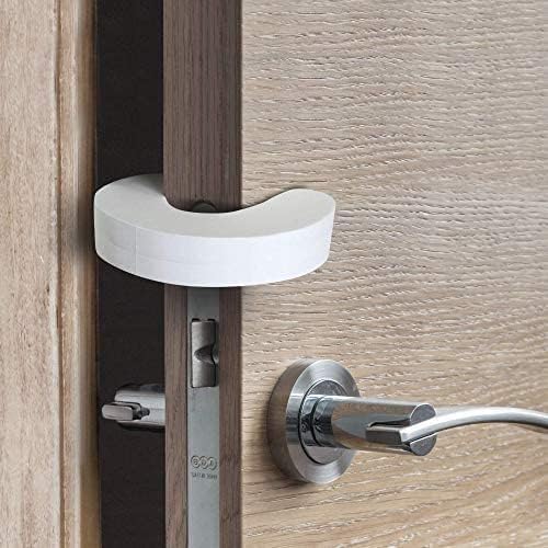 [6-pack -1.5 cm] Door wedge lock, child door safety lock, baby safe door stopper, protect children's fingers with soft foam protection, prevent finger pinching injuries, child or pet cannot be locked in the room