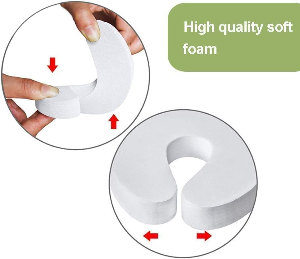 [6-pack -1.5 cm] Door wedge lock, child door safety lock, baby safe door stopper, protect children's fingers with soft foam protection, prevent finger pinching injuries, child or pet cannot be locked in the room