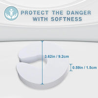 Thumbnail for [6-pack -1.5 cm] Door wedge lock, child door safety lock, baby safe door stopper, protect children's fingers with soft foam protection, prevent finger pinching injuries, child or pet cannot be locked in the room