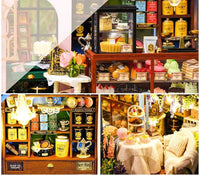 Thumbnail for Dollhouse Miniature with Furniture Kit Plus Dust Proof and Music Movement - Rosa Garden Tea