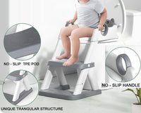 Thumbnail for Potty Training Seat Ladder, Kids Boys Girls, Grey