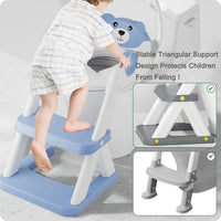 Thumbnail for Potty Training Seat Ladder, Kids Boys Girls, Blue