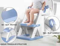 Thumbnail for Potty Training Seat Ladder, Kids Boys Girls, Blue
