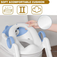 Thumbnail for Potty Training Seat Ladder, Kids Boys Girls, Blue