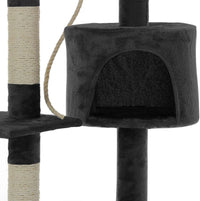 Thumbnail for CARLA HOME 140cm Cat Tree for Indoor Cats with Plush Perch, Sisal Scratching Posts & Condo for Kittens & Adult Cats (Dark Grey)