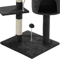 Thumbnail for CARLA HOME 140cm Cat Tree for Indoor Cats with Plush Perch, Sisal Scratching Posts & Condo for Kittens & Adult Cats (Dark Grey)