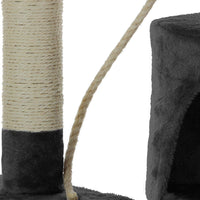 Thumbnail for CARLA HOME 140cm Cat Tree for Indoor Cats with Plush Perch, Sisal Scratching Posts & Condo for Kittens & Adult Cats (Dark Grey)