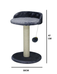 Thumbnail for CARLA HOME Cat Tree Tower for Indoor Cats with Plush Perch, Sisal Scratching Post & Hanging Ball Toy for Kittens or Small Breeds