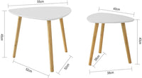 Thumbnail for Set of 2 White Side Nesting Tables