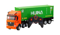 Thumbnail for 1:18 Scale 9-Channel Alloy Remote Control Container Truck with Lights & Sound for Indoor Play