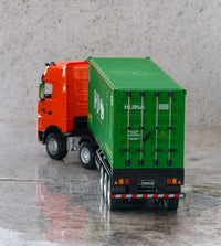 Thumbnail for 1:18 Scale 9-Channel Alloy Remote Control Container Truck with Lights & Sound for Indoor Play