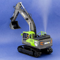 Thumbnail for 1:18 Scale 13-Channel Alloy Remote Control Excavator Construction Vehicle with Lights, Sound and Steam
