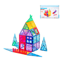 Thumbnail for 48 Pcs non-toxic STEM Educational, Durable Magnetic Tiles/Puzzle with Storage Bag