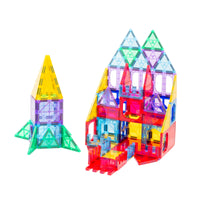 Thumbnail for 78 Pcs non-toxic STEM Educational, Durable Magnetic Tiles/Puzzle with Storage Bag