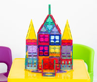 Thumbnail for 78 Pcs non-toxic STEM Educational, Durable Magnetic Tiles/Puzzle with Storage Bag