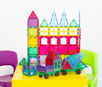 Thumbnail for 120 Pcs non-toxic STEM Educational, Durable Magnetic Tiles/Puzzle with Storage Bag