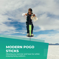 Thumbnail for Social Hike Green Pogo Stick - Kids Jumping Jackhammer Exercise Hopper